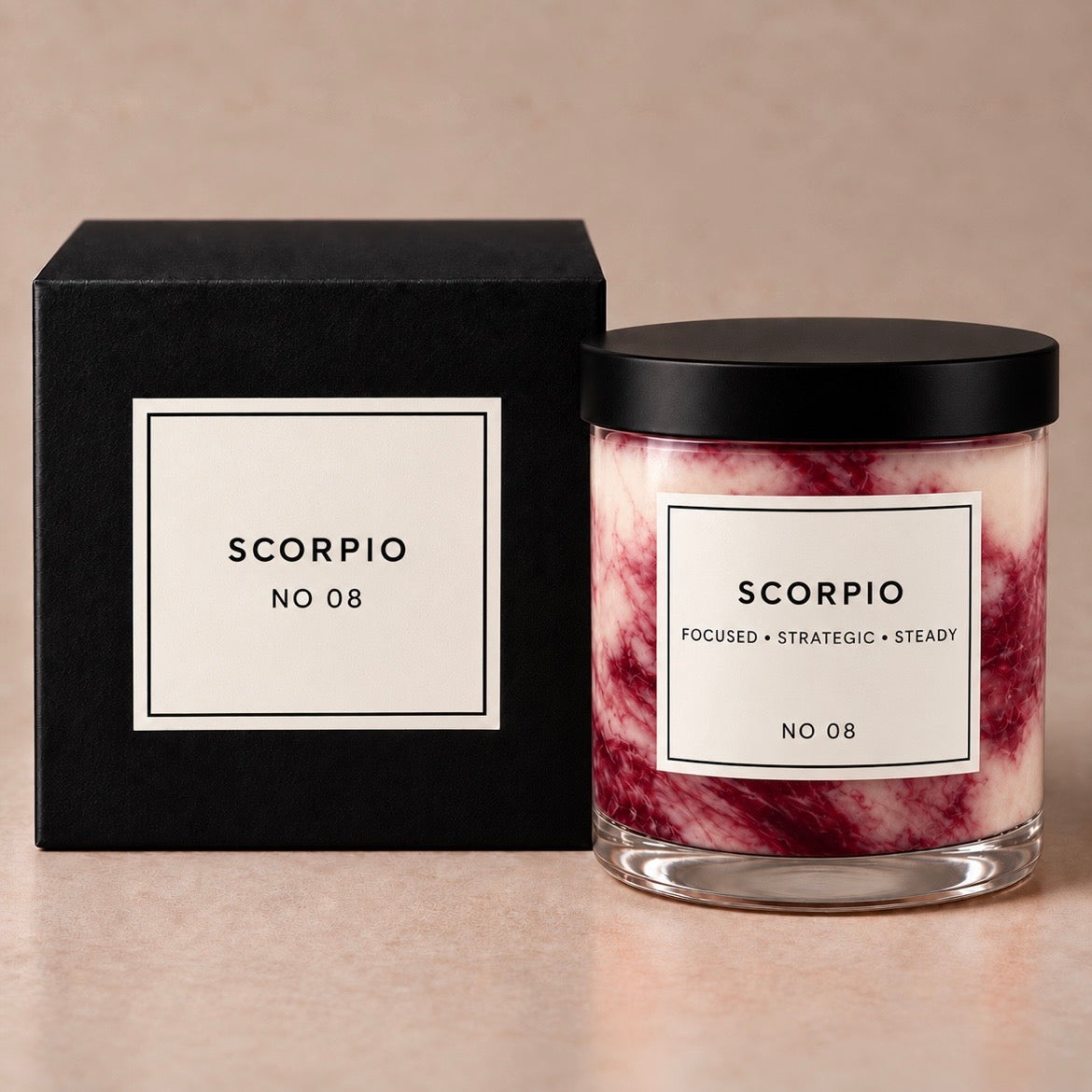 SCORPIO Zodiac Marble Candle