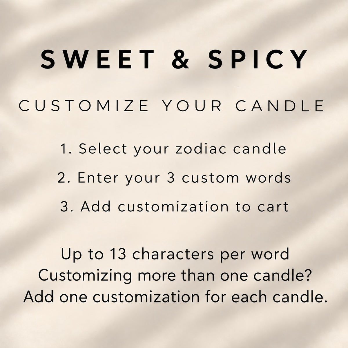 Zodiac Candle Customization
