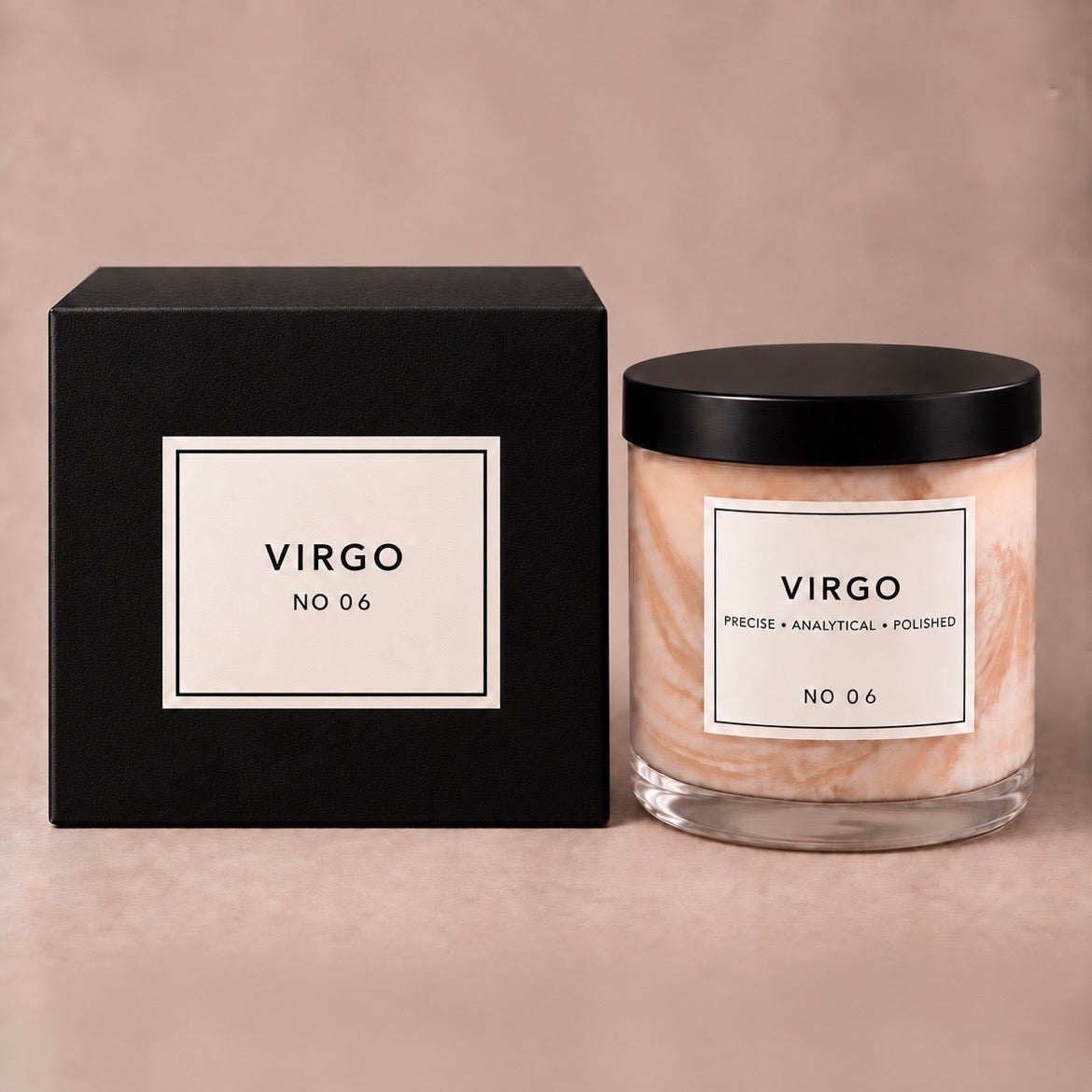 VIRGO Zodiac Marble Candle