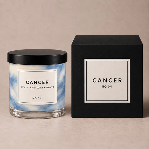 CANCER Zodiac Marble Candle