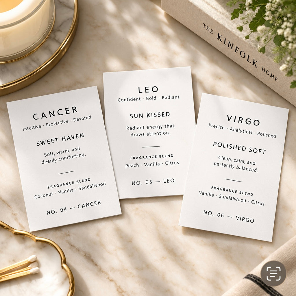 CANCER Zodiac Marble Candle